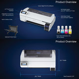 Epson Surecolor F570 Bundle 24" Desktop Sublimation Printer, Includes One Full Ink Set, User Guide, & Free Remote Install SCF570 (Printer & Inks)