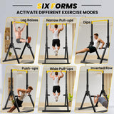 DOBESTS Power Tower Pull Up Bar Free Standing, Adjustable Foldable Pull Up Station, Home Gym Strength Training Equipment 700LBS(011,yellow)