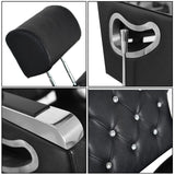 Winado Heavy Duty Reclining Barber Chair, Styling Salon Chair with Headrest and Footrest, 360° Swivel, Height Adjustable, Fit Hair Stylist Women Men, Black