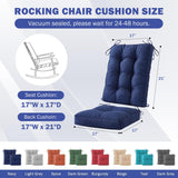 IPYNBAP Rocking Chair Cushion, Waterproof and Fade-Resistant Patio Chair Cushions,