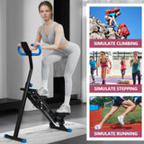 Stair Stepper for Home - Vertical Climber Workout Machine with Stable Frame, Adjustable Handlebar for Full-Body Exercise (Blue)