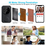 FMDARJXWHCP Smart Video Doorbell Camera Wireless, 1080P HD with Night Vision(Doorbell B)