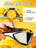iStarcas Lemon Squeezer, Stainless Steel Lemon Juicer, Hand Juicer, Manual Citrus Squeezer, Handheld Squeeze Lemons Citrus Lime Orange (Silver)