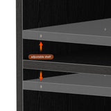 Podium Stand - Portable Podium Stand with 4 Rolling Wheels, Pulpits for Churches with Adjustable Shelf, Hostess Stand (Black) aboxoo