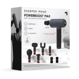 Sharper Image PowerBoost Max Massage Gun | Anti-Stall Deep Tissue Percussion Massager | 7 Speeds | Workout Muscle Recovery | Pain Relief | Back Shoulder Massager | Massage Tool | Gifts for Men Women