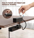 Dual Layer Desk Clamp Power Strip, 24 AC Outlets & 65W USB-C, 6FT Cord