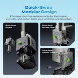 Multi-Color 3D Printer with AI Camera, Auto Leveling, Auto Filament Feeding, Direct Drive Extruder