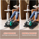 ESL Under Desk Elliptical - Portable Leg Exerciser with Pedal Strap for Seniors, Compact Seated Elliptical with Remote Control
