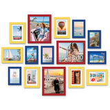 decorUhome 15 Pack Assorted Picture Frame Set for Wall & Tabletop, PF15MTH
