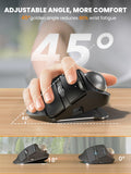 Wireless Trackball Mouse, Adjustable Angle Rechargeable, With Travel Case