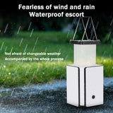 4Pack Solar LED Rechargeable Emergency Camping Lantern, Warm White Solar Rechargeable, Rechargeable Type C garageangle