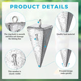 42 Pcs Pyramid Sinker Weights for Fishing Kit 1 oz 2 oz 3 oz 4 oz Fishing Weights Rig Freshwater Saltwater Fishing Pyramid Sinkers Hiboom