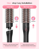 Lopeie 5 in 1 Curling Iron with Thermal Brush and 4 Interchangeable Ceramic Barrels(1/2 to 1 1/2 inch), Curling Wand Set with Flat Iron, Fast Heating, Dual Voltage Hair Curler, Gifts for Women