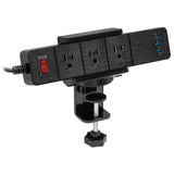 Mount-It! Desk Clamp Power Strip, 3 Outlets & 3 USB Ports