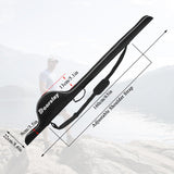 doorslay Fishing Rod Bag, 63 Inch Fishing Rod and Reel Protective Case, Portable Folding Fishing Pole Case, Fishing Tackle Storage Bags Carry Organizer Outdoor Waterproof for Fishing