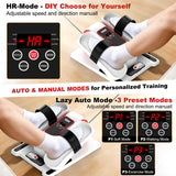 TDH Under Desk Elliptical Machine,Electric Leg Exerciser as Seen on Tv for Seniors Adults,Portable Quiet Pedal Exerciser While Sitting with 12 Adjustable Speed Auto&HR Mode for Home Office (White-PRO)