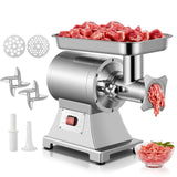 Commercial Meat Grinder, 1100W Electric Meat Grinder Heavy Duty, ETL Approved, 330LBS/H Meat Mincer with 2 Blades, 2 Cutting Plates, Sausage Tube for Kitchen Restaurant Butcher Store