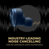 True Wireless Bluetooth Earbuds with Advanced Noise Cancelling, 3 Device Multipoint Connectivity (Midnight Blue) Technics