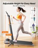Acezoe Walking Pad with 12% Incline & Height-Adjustable Handlebar, 5-in-1 Foldable Treadmill for Home & Office, Portable Under Desk Treadmill with LED Display & App Control
