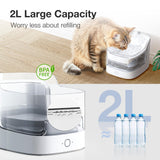 PETGUGU AI Cat Water Fountain 8-Layer Filtration with Wireless Pump