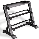CHICAURA Heavy Duty 3 Tier Dumbbell Rack Stand, 1200LBS Weight Rack for Home Gym, Dumbbell and Kettlebell Storage with Adjustable Width, Stand Only