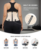 SHAPELLX Waist Trainer for Women Plus Size Underbust Sport Girdle Waist Cincher Tummy Control Trainer Back Support Belt Skin