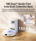 NARWAL Freo S Robot Vacuum and Mop Combo, 8000Pa Suction, 180 Days Hands Free, Self-Emptying Base, LDS Navigation, Obstacle Avoidance, Robot Vacuum Cleaner for Pet Hair & Hard Floors