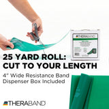THERABAND Resistance Band Green, Heavy, 25-Yd Roll, Latex-Free Elastic Exercise Band for Physical Therapy, Yoga, Pilates, Stretching, Home Workouts, Cut-to-Length, Color-Coded Resistance Levels