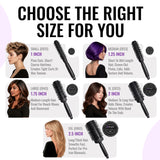 ERGO Ceramic Ionic Round Brush for Blow Out - Salon Quality Hair Brushes for Women - Roller Brush for Blow Drying, Wet and Dry Hair Styling, Volumizing Hair Care - ER53: 2"