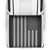 American Flag Truck Tonneau Cover for Ford F-250 F-350 Super Duty 1999-2016 / F-350 with 6.8 ft Bed Length, All-Weather Soft Tri-Fold Truck Bed Cover for Truck Black/Gray Flag