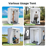 Alvantor® Shower Tent Changing Room Outdoor Shower Enclosure Privacy Shelter Toilet Tent Dressing Shelter Teflon Coating Fabric Multi-Proof Steel Pole for Patio, Garden, Poolside 47"x47"x81"