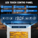 Cercker Commercial Food-Dehydrator Machine 14 Trays, 1200W Fruit Dehydrator,11.98ft² Meat Dryer for Jerky,190ºF Temperature Control,24H Large Food Dryer for Beef