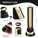 BLUBYEES Electric Wine Bottle Opener with Charging Base and Built-In Foil Cutter, Rechargeable Touch-Activated Automatic Corkscrew, Luxury Gift for Men and Women Wine Lovers