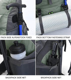 Bseash 50L Hiking Backpack, Water Resistant Lightweight Outdoor Sport Daypack Travel Bag for Camping Climbing Skiing Cycling (Army Green - With Shoe Compartment)