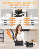 Gautye Steam Cleaner, 3 Level Adjustable Handle with 18 Accessories, Black