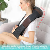 Neck Massager Back Neck and Shoulder Massager with Heat - Deep Tissue 4D Kneading Massage Pillow WOQQW