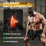 Leather Neck Harness for Weight Lifting – Adjustable Head Strap with Heavy-Duty Steel Chain & Microfiber Padding – Neck Exerciser for Bodybuilding, Boxers & Gym Workout (Black)