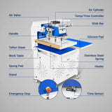 MechMaxx 16x24 Inch Commercial Pneumatic Dual Platen Heat Press