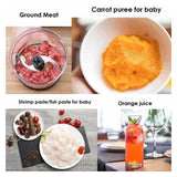 4-in-1 Electric Hand Mixer, 300W Multi-Functional Meat Grinder & Blender for Kitchen, Milkshakes, Cakes, Portable Food Processor with 3 Speed & Accessories