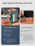 Electric Meat Grinder, Heavy Duty Meat Mincer, Sausage Stuffer Maker, Food Grinder with Sausage & Kubbe Kit, 2 Grinder Plates, Stainless Steel (Green)
