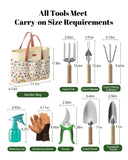 9-Piece Garden Tool Set - Heavy Duty Gardening Hand Tools with Ergonomic Non-Slip Grips, Rust-Resistant Shovel