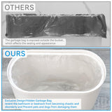 Pack 3.17 Gallon Slim Bathroom Trash Can with Lid and Dog Proof Garbage Can and Wastebasket