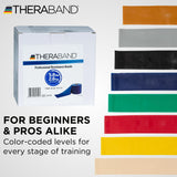 THERABAND Resistance Band, Blue, Extra Heavy, 50-Yard Roll, Latex-Free, Elastic Band for Exercise, Physical Therapy, Yoga, Pilates, Stretching, Home Workouts, Cut-to-Length, Color-Coded Levels