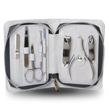 Rui Smiths Pro Stainless Steel 8-Piece Manicure Kit For Home And Salon With Professional Precision Cuticle Nipper And Metal Pusher Style No. 105