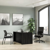 Executive Office Desk with Drawers, Modern Computer Desk with Pedestal