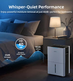 5000 Sq. Ft Dehumidifiers for Home and Basement, 52 Pint/Day Dehumidifier with Drain Hose, 3 Modes, 24H Timer, Auto Defrost, Child Lock, for Bedroom, Garage, RV, Large Room, Humid Summer, Rainy Season