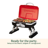 Petit Gourmet Portable Tabletop Propane Gas Grill, Red 17.6 x 18.6 x 11.8-Inch Cuisinart