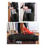 Allnice Sturdy Canvas Fishing Rod & Reel Organizer Bag Travel Carry Case Bag- Holds 5 Poles & Tackle (Black)