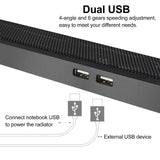 Laptop Cooling Pad Stand with Adjustable Fan Speed and RGB Lighting