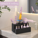 PITBVO Hair Tool Organizer, Removable Blow Dryer Holder for Bathroom, Hot Tools Organizer For Hair Dryer, Blow Dryer, Curling Iron, Hair Straightener, Bathroom Countertop Organizer, Matte Black